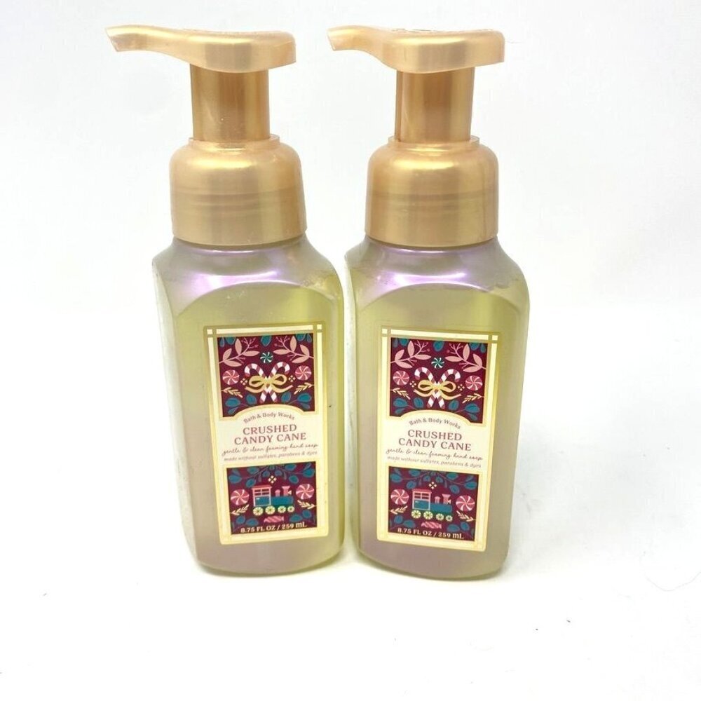Bath & Body Works Crushed Candy Cane Foaming Hand Soap 8.75 Fl Oz Set of 2